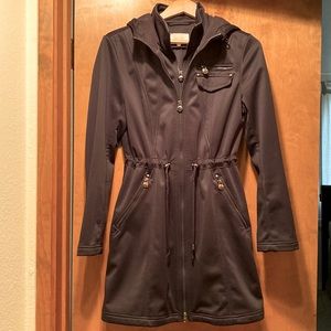 Stylish black coat. Rain resistant.